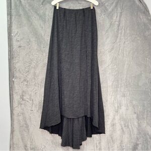 Free People Beach Pull On High Low Maxi Skirt Back Insert Elastic Waist Sz S